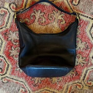 Coach Black Leather Hobo Bag